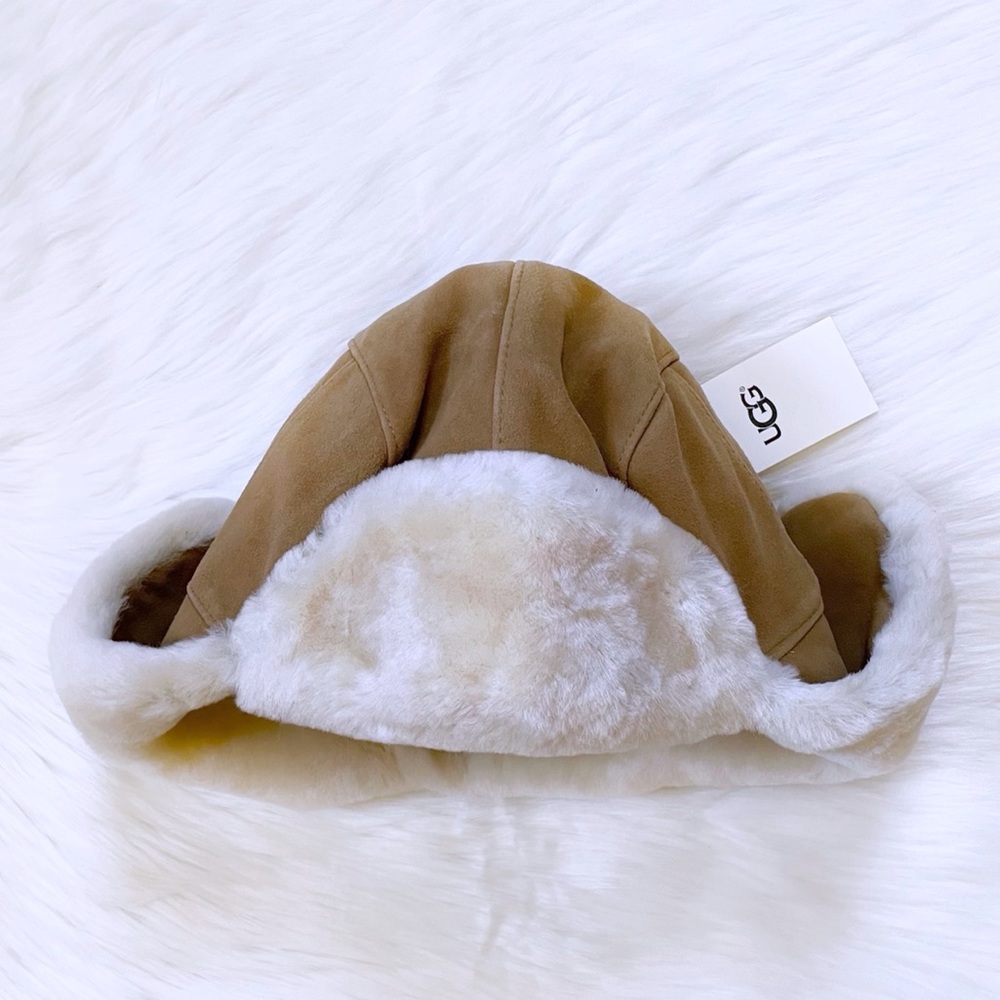 UGG Women’s Shearling Trapper Hat In Chestnut - Picture 3 of 6